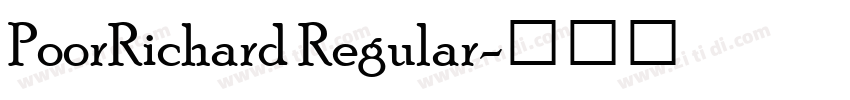 PoorRichard Regular字体转换